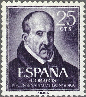z vendido ESPAÑA 1961 1369 Sello Nuevo Luis de Gongora y Argote 25cts c/charnela Espana Spain Espagne Spagna Spanje Spanien 
